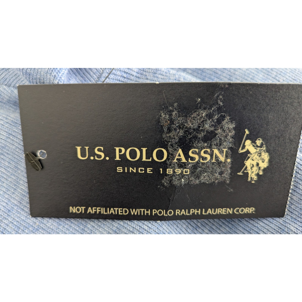 Men's US Polo Assn 1/4 Zip Pullover Blue Large Long Sleeve Sweater - Picture 8 of 10